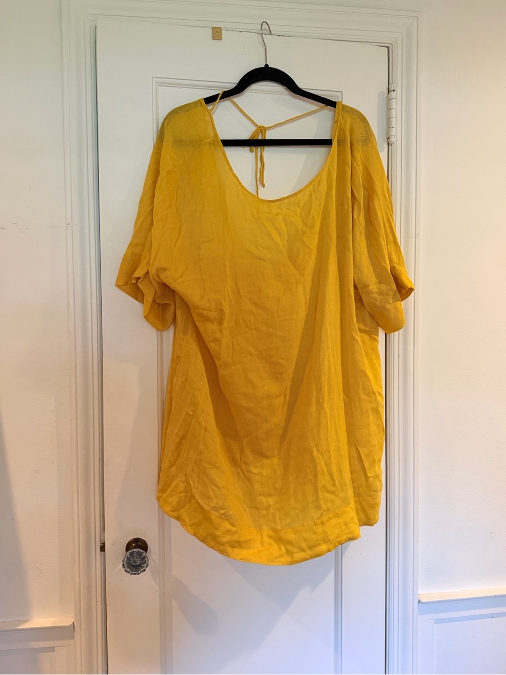 Cuyana Yellow Oversized Beach Cover Up Tunic Size XL Made in USA